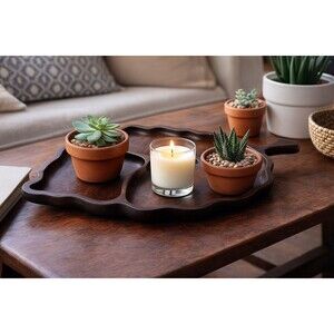 Vintage Cutler International Imperial Kayla Wood Leaf Tray (1950s–1970s)